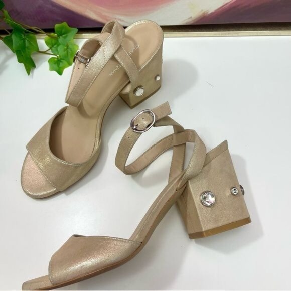 Stuart Weitzman Alshn Block Heel Sandal Size 7.5 - Picture 9 of 11